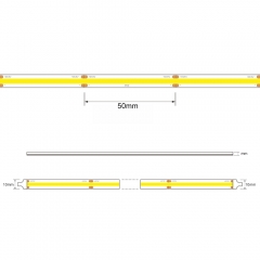 DC5V 320leds/m 10mm width DC24V Flex COB LED Strip 10W/M
