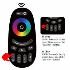 RC-03 2.4G 4 Zone RGB Touch Remote