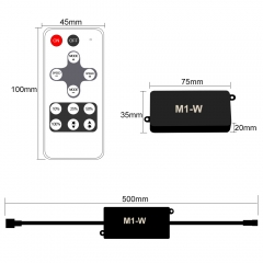 M1-W IP67 Waterproof RF Single Color LED Controller
