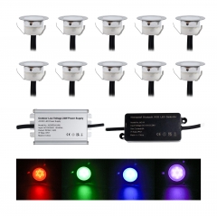 App Control 10PCS RGB D45 Waterproof LED Deck Light Kit