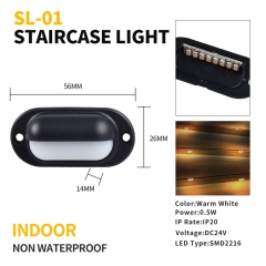 SL-01 Indoor Surface Install DC24V 0.5W Stair LED Light
