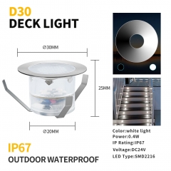 D30 Outdoor Waterproof 0.4W LED Deck Light