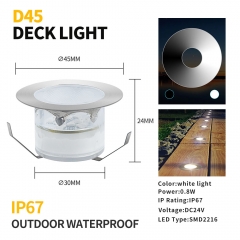 D45 Outdoor Waterproof 0.8W LED Deck Light