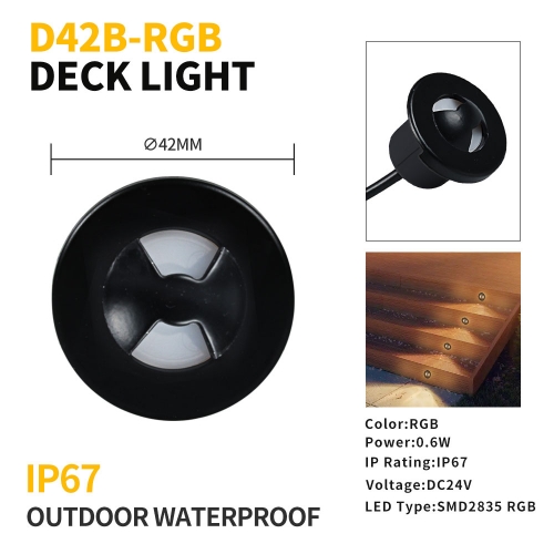 D42B-RGB Outdoor 0.6W RGB LED Stair Light