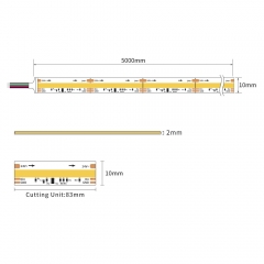 DC24V WS2811 360LEDS/M Pixel COB LED Strip