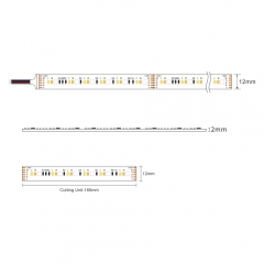 24V 36+36+36 LED/m RGB+CCT LED Strip