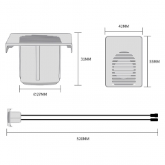 10PCS Warm White F5542C Outdoor Waterproof LED Deck Light Kit