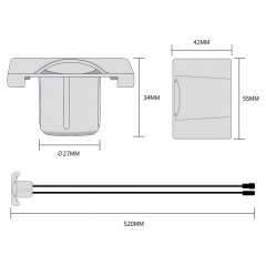 10PCS Warm White F5542B Outdoor Waterproof LED Deck Light Kit