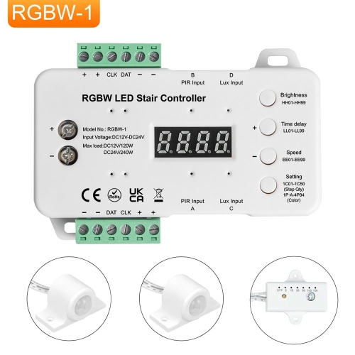 RGBW-1 RGBW LED Stair Lighting Controller with daylight sensor