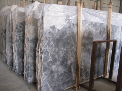 Grey Color Silver Ermine Marble Slabs With Polished Finish Way