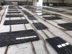 2019 New Project Vila Black Granite Countertops Round Edge Polishing Dalei Stone