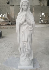 White Jade Marble Sculpture Virgin Mary