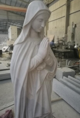 White Jade Marble Sculpture Virgin Mary