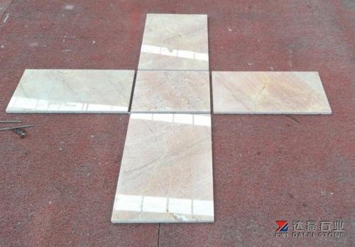 Dalei Marble Tiles Red Beige Marble Polished Tiles