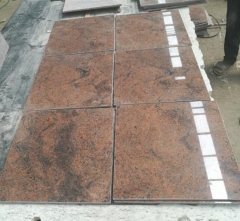 Multicolor Red Granite Small Slabs Polished Finish Wholesale