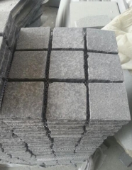 Old Orginal G684 Granite Flamed Cubestone With Net