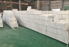 China Local White Marble Thin Tiles Polished Floor Project