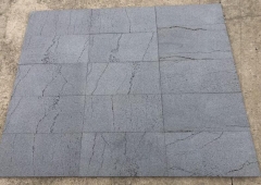 Blue Basalt Tiles Saw Cutting Finish Way