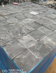 Zhangpu Black Basalt Cube Stone Natural and Saw Cutting Finish Way