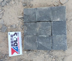 Zhangpu Black Basalt Cube Stone Natural and Saw Cutting Finish Way