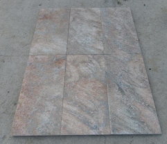 Yellow Rusty Granite Flamed Tiles Quartz