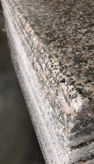 Red Granite Steps Polished One long Round Edge