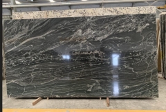 Black and White Lines Granite Big Slabs Countertops