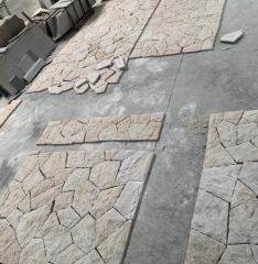 G682 Rusty Yellow Crazy Pavers Paving Tiles