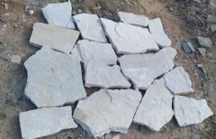 White Sandstone Loose Stone Wall Cladding White Color