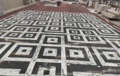 Marble Tiles Polished Floor Tiles Black and White Matched