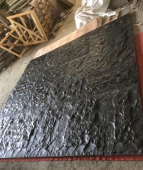 Mongolia Black Tiles Natural Surface And Water Jet Finish Way