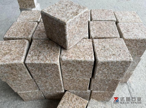G682 Granite Cube Stone All Sides Flamed Finish Way