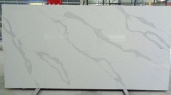 White Color Quartz Big Slabs Calacatta Quartz