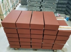 Red Sandstone Bush hammered Honed Finish Way Kerbstone Project