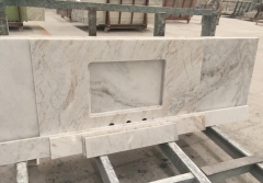 Arabescato Venato White Marble Vanity Tops Sink Cut