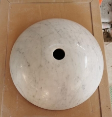 Carrara White Honed Basins Round Design Italy Marble