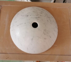 Carrara White Round Basins Honed Finish Way
