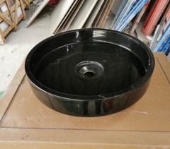 China Marble Nero Marquina Black Color Basins Sinks For Bathroom