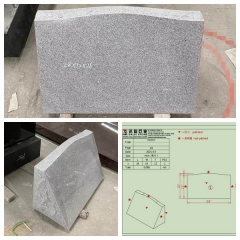 China G633 Mist Gray Granite Slant Monument