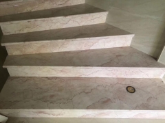 Cream Roses Pink Marble Big Slabs Marble Steps