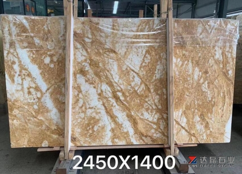 Chrysophoron Golden Beige Color Marble Big Slabs