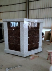 Grey Granite G603 And Indian Black Columbarium Custom Size Producing