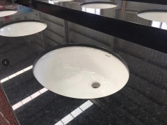Angola Black Granite Vanity Countertops With Sink