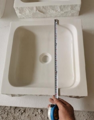 Pure White Marble Crystal White Square Basins