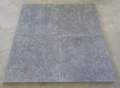 Blue Limestone Flamed Tiles Factory Cutting