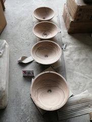 Wooden Sandstone Wash Basins 420x420x140mm