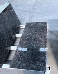 Tan Blown Black Color Granite Tiles Polished Construction Material