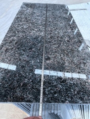 Tan Blown Black Color Granite Tiles Polished Construction Material