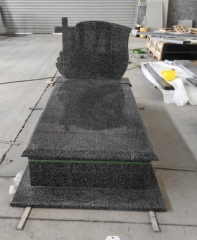 Dark Grey Ice Flower Similar Panda Dark Granite Tombstone