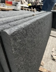 Vietnam Black Flamed Steps Bullnose Edge